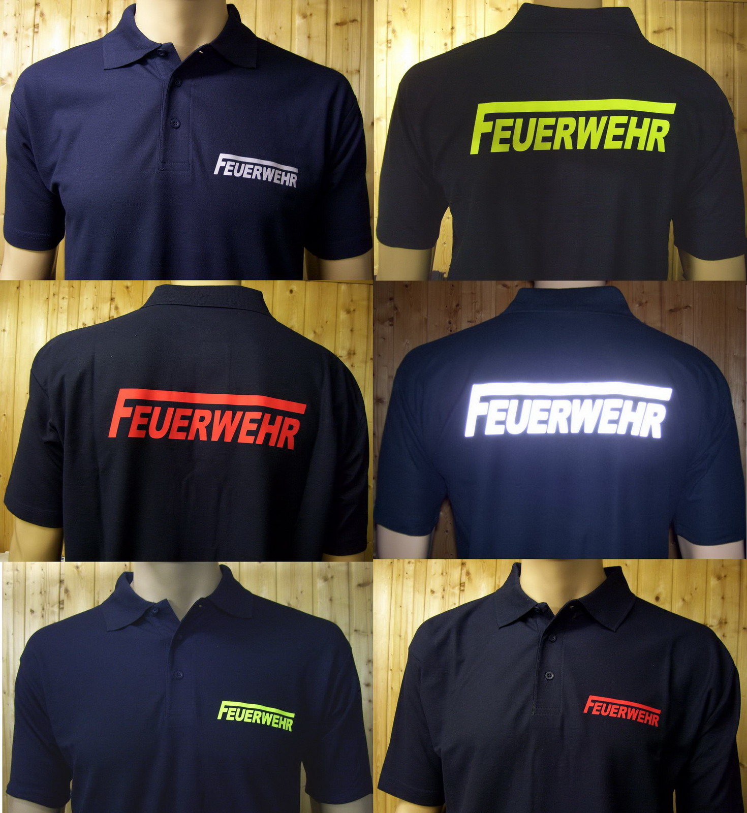 3XL 4XL 5XL 6XL Hohe Qualität Dienst Bekleidung Neon Feuerwehr Polo-Shirt S