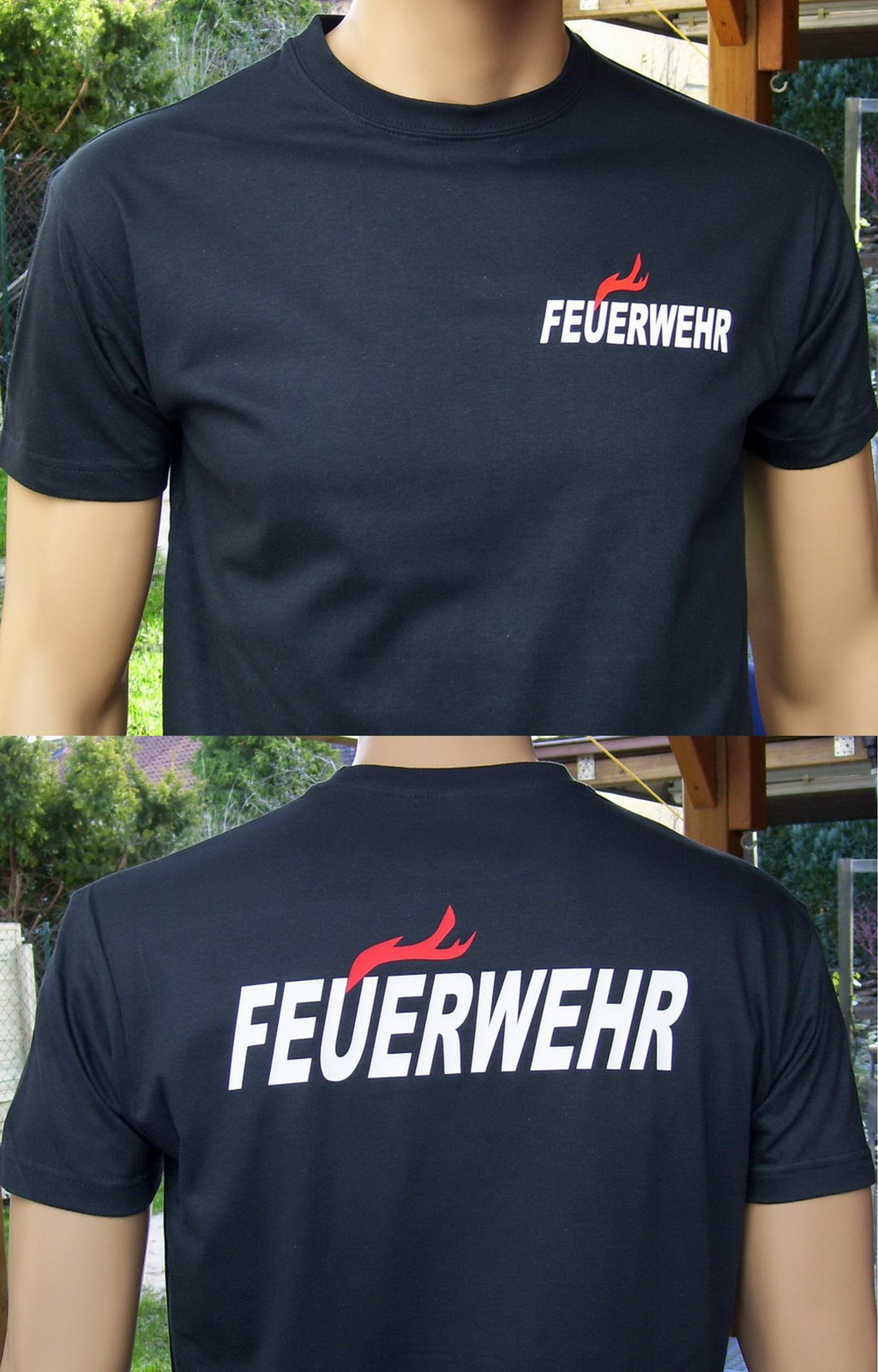 Jugendfeuerwehr Feuerwehr T-Shirt Ortsname Brust & Rückendruck FW11 