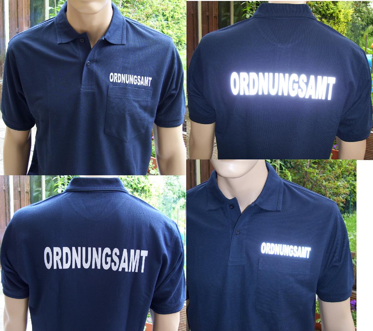 4XL schwarz o ORDNUNGSAMT Polo Shirt S marineblau verschiedene Druckfarben 02 