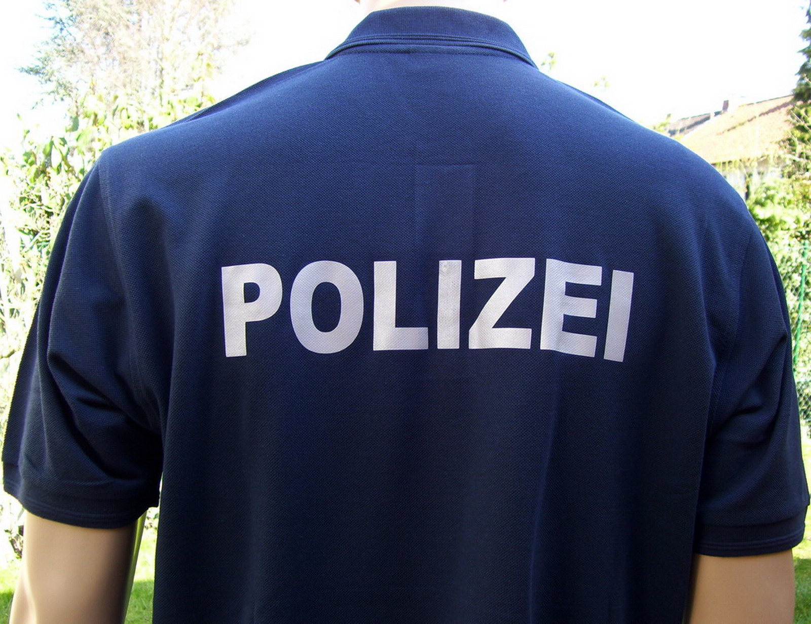 POLIZEI Poloshirt marineblau od schw 2 Text-Varianten S bis XXL Herren-Gr 