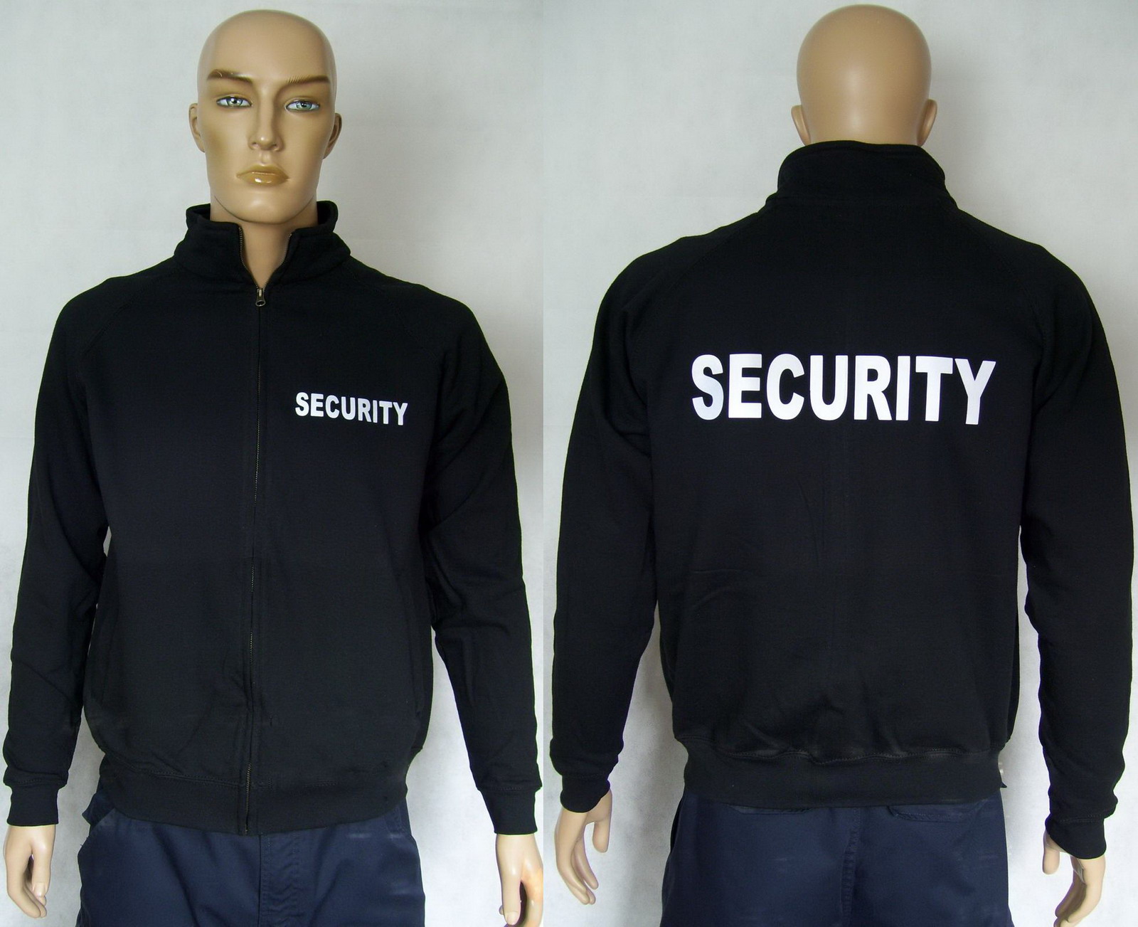 SECURITY SICHERHEIT Sweatjacke Jacke in schwarz oder marineblau Druckfarben SE7 
